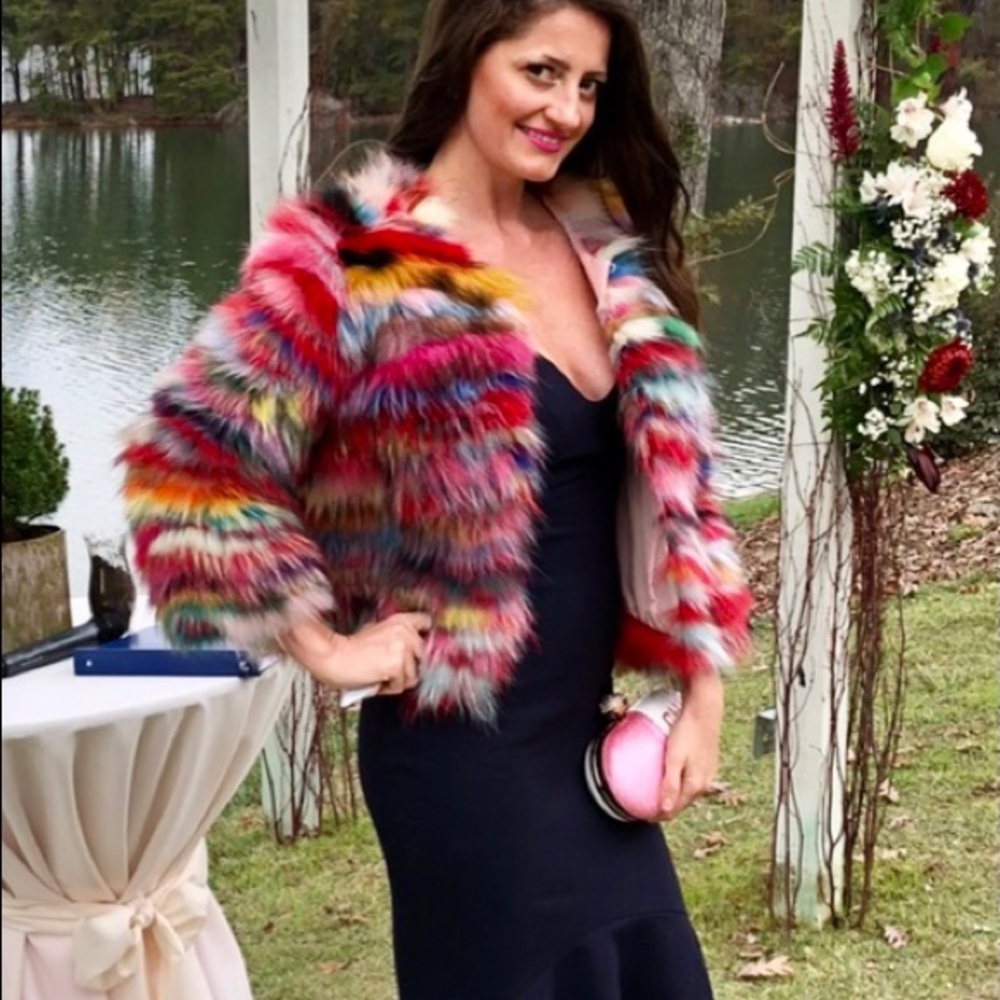 Gorgeous Real Raccoon  fur coat.